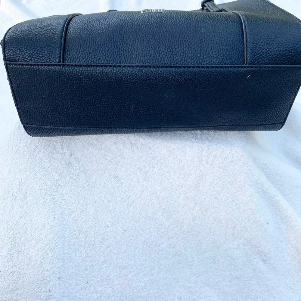 Guess‎ Black Satchel with Silver Hardware